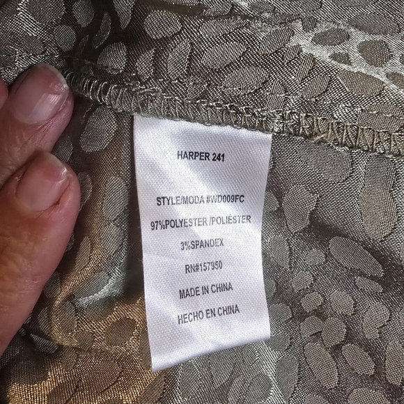 Harper Metallic Gray Animal Print Midi Dress - Picture 4 of 4